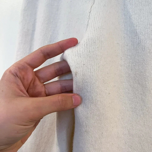 LoveShackFancy Wool Cashmere Cream Knit Tie Waist Preppy Casual Jogger Pants XS - Picture 9 of 11